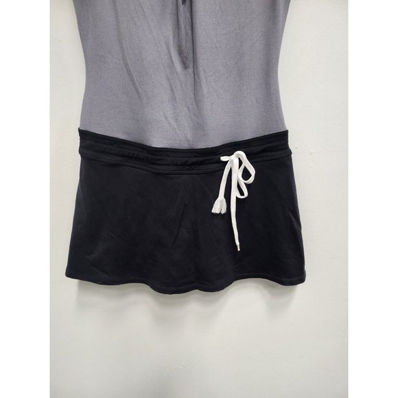 Boston Proper Womens Skirted Romper Small Black Gray Tennis Active Coquette - Picture 2 of 8